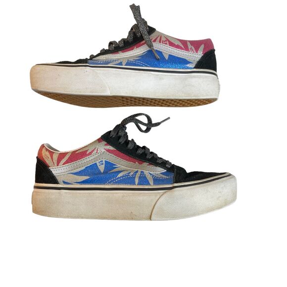 VANS Old Skool Canvas Skateboarding Platform After Dark Womens Size 7 - Picture 8 of 16